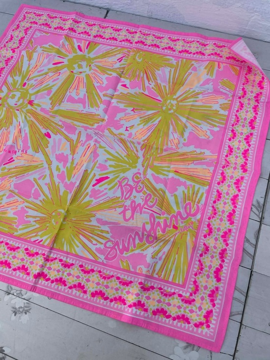 Lilly Pulitzer Accessories - Lilly Pulitzer Pink and Yellow Floral Scarf